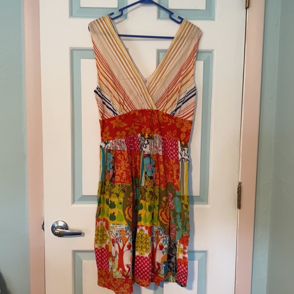 👀BLUE PLATE BOHO DRESS SIZE MEDIUM